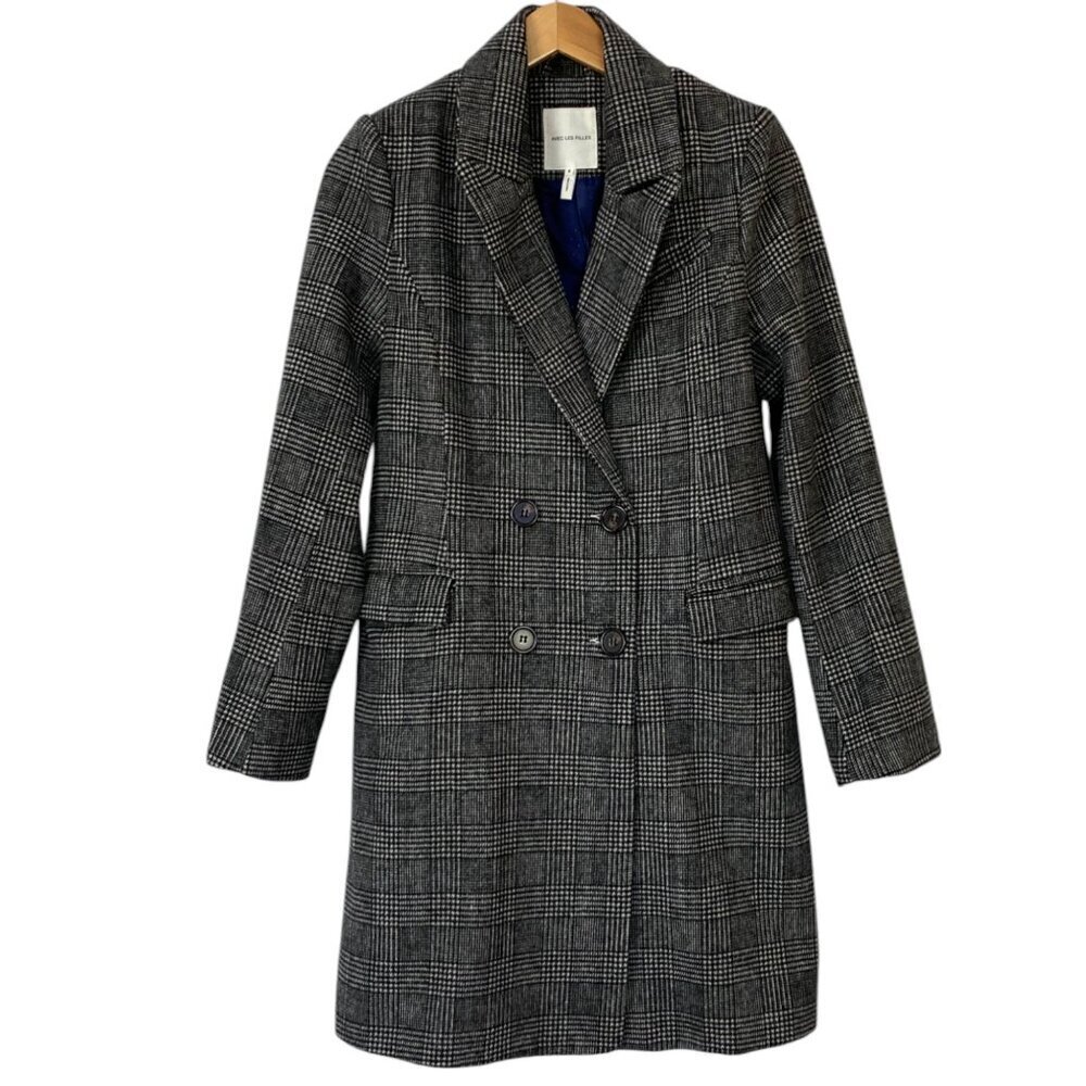 Avec Les Filles classic double-breasted coat - Picture 4 of 16